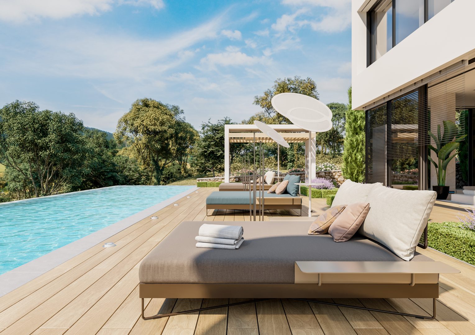 Come arredare un giardino con piscina
